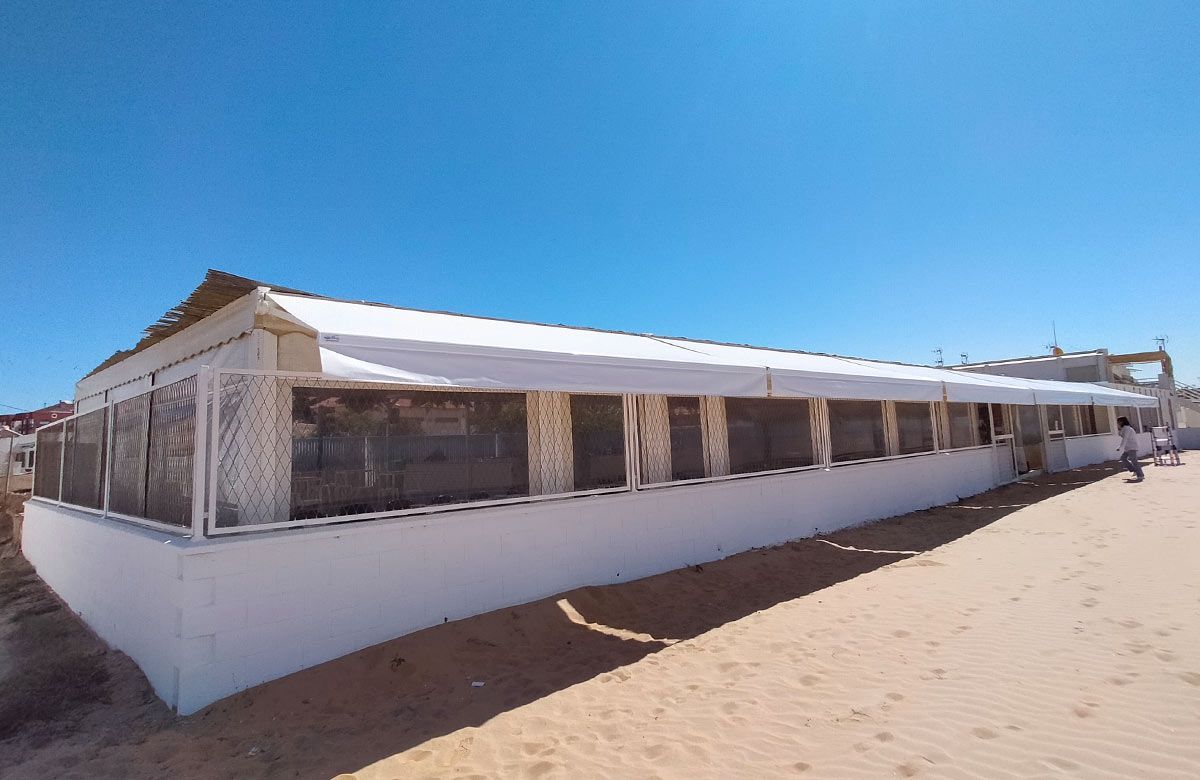Toldo para restaurante la Terraza de Punta Umbría