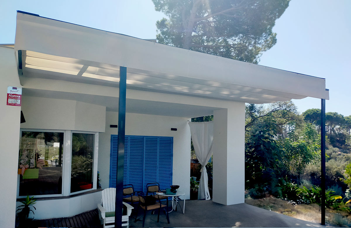 Toldo palillería motorizado